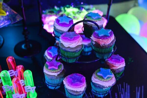 Festa neon cupcakes