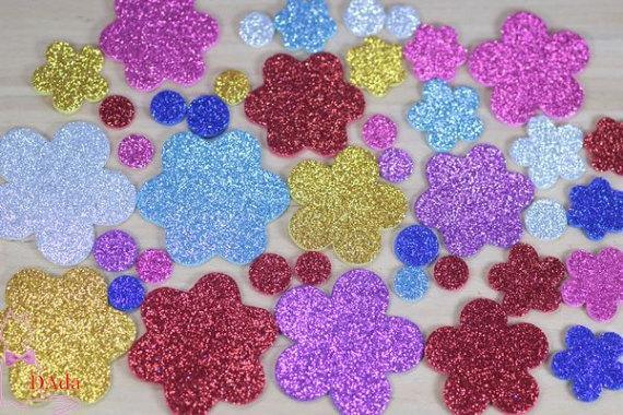 Base de flores de EVA com glitter