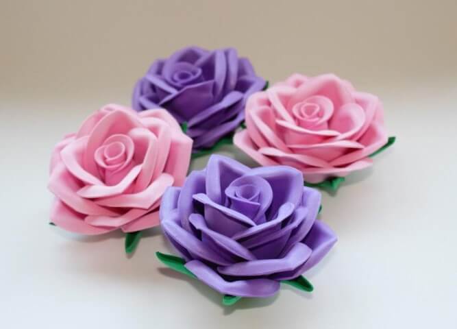 Modelos de flores de EVA com formato de rosas