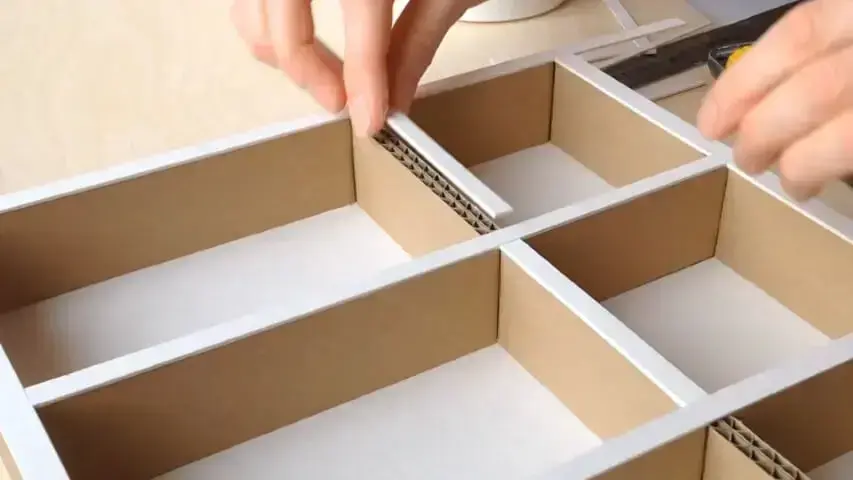 Organizador de gavetas de papelão
