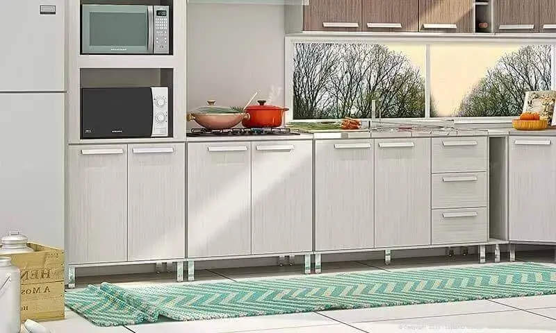 Tapete de crochê para cozinha com estampa ziguezague Projeto de LojasKD