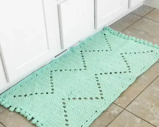 Tapete de crochê para cozinha verde menta Foto de Fave Crafts