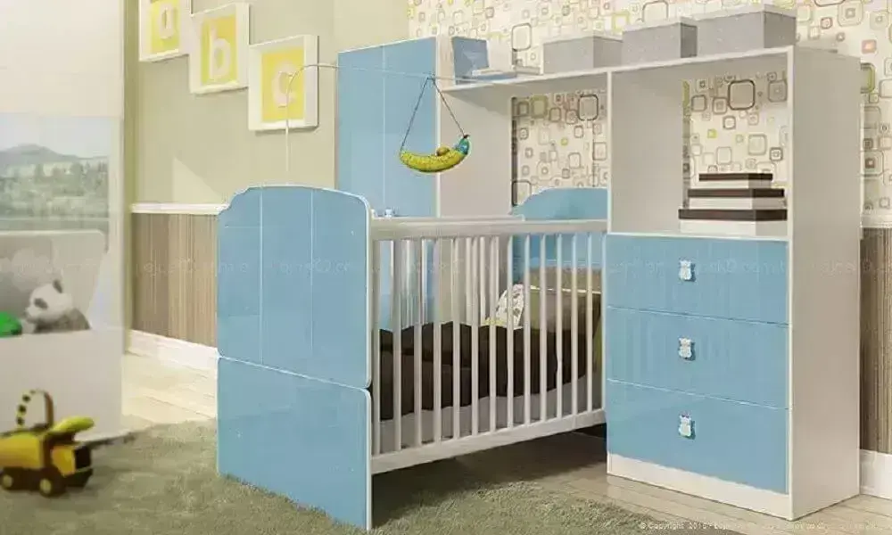 decoração quarto de bebê simples Foto Lojas KD