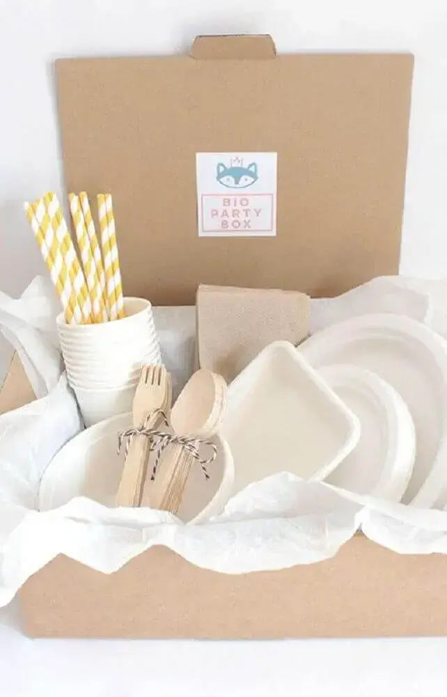 simple and clean decoration for party in simple box -Foto Pinterest