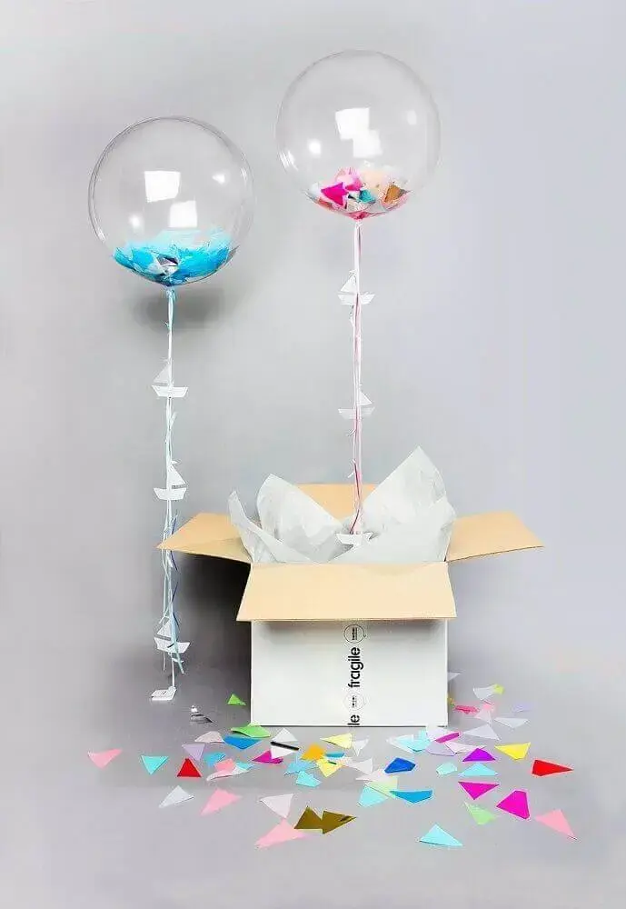 ideia de balão para festa na caixa - Foto bonbon balloons