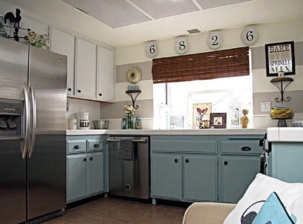 modelo de armário de cozinha retrô 