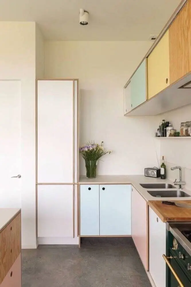 modelo de armário de cozinha retrô