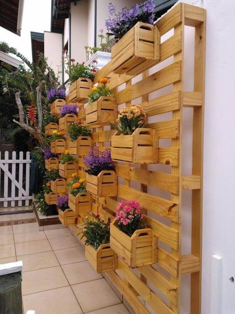 painel de paletes para jardim vertical 