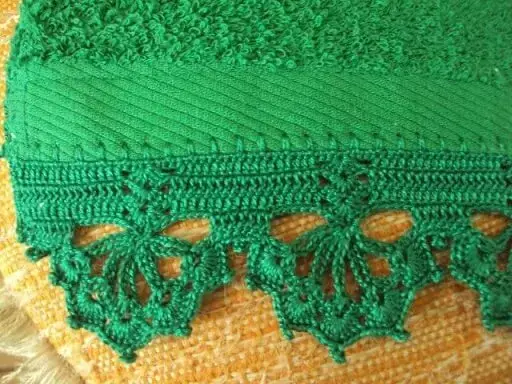 Bico de crochê para toalha verde Foto de Pinterest