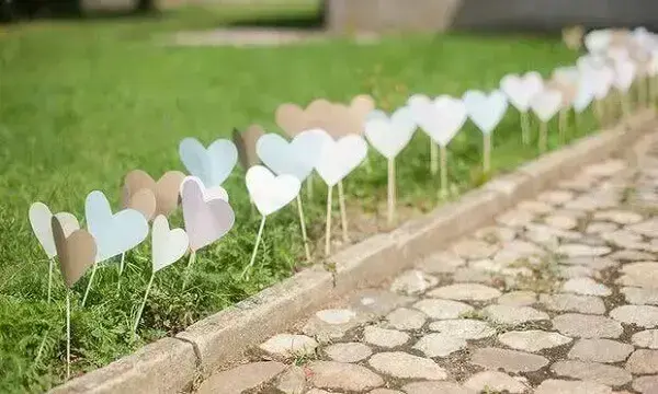 Engagement decoration of hearts