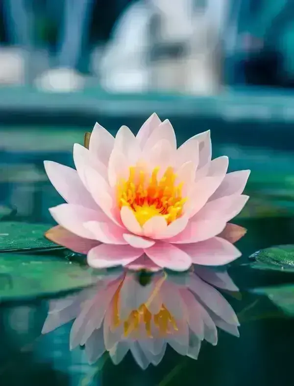 Flor de lótus rosa na água