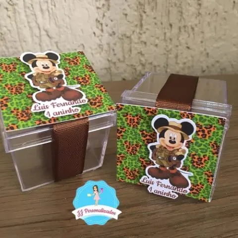 Lembrancinhas do Mickey com caixinhas de acrílico Foto de Elo7