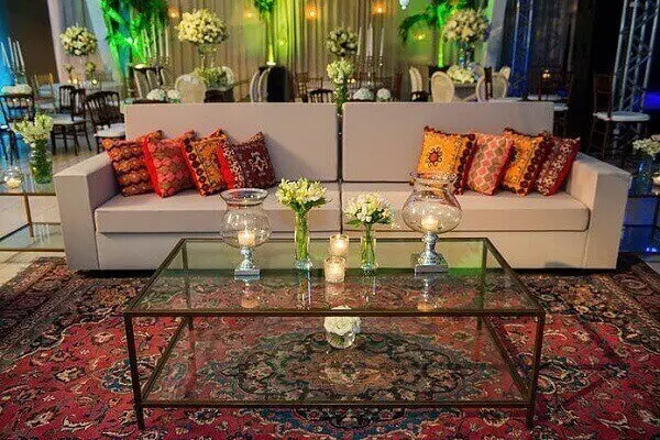 Tapete persa na decoração de salões de festa