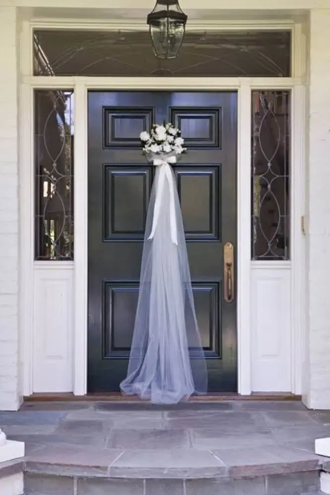 decoração para casamento em casa com véu de noiva Foto Futurist Architecture