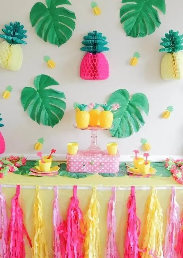 decoração para festa tropical simples Foto PinsDaddy