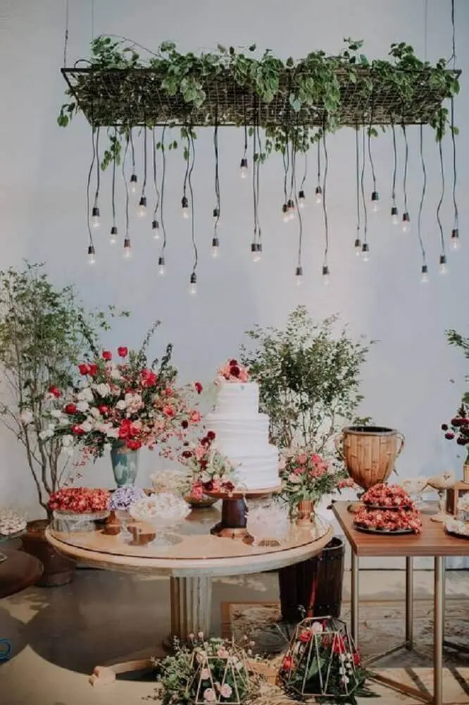 decoração rústica para casamento simples em casa Foto Pinterest