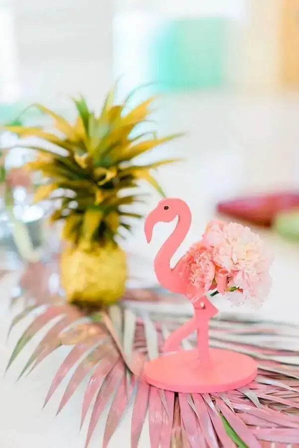 detalhes para decoração de festa flamingo tropical Foto La Dolce Party
