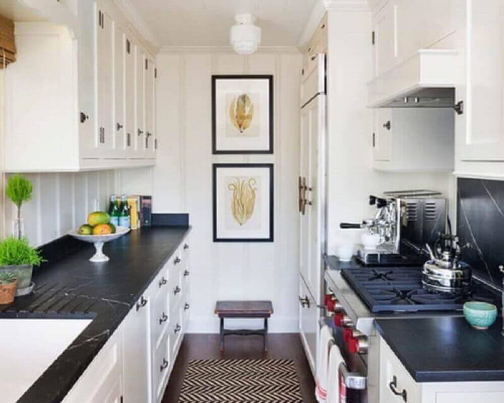 estampa chanfrada de tapete para cozinha corredor Foto Alinea Designs