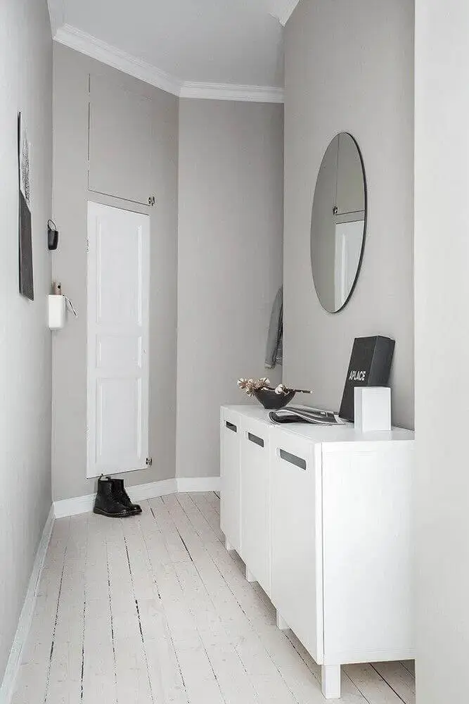 móveis laqueados branco para decoração minimalista Foto Pinterest