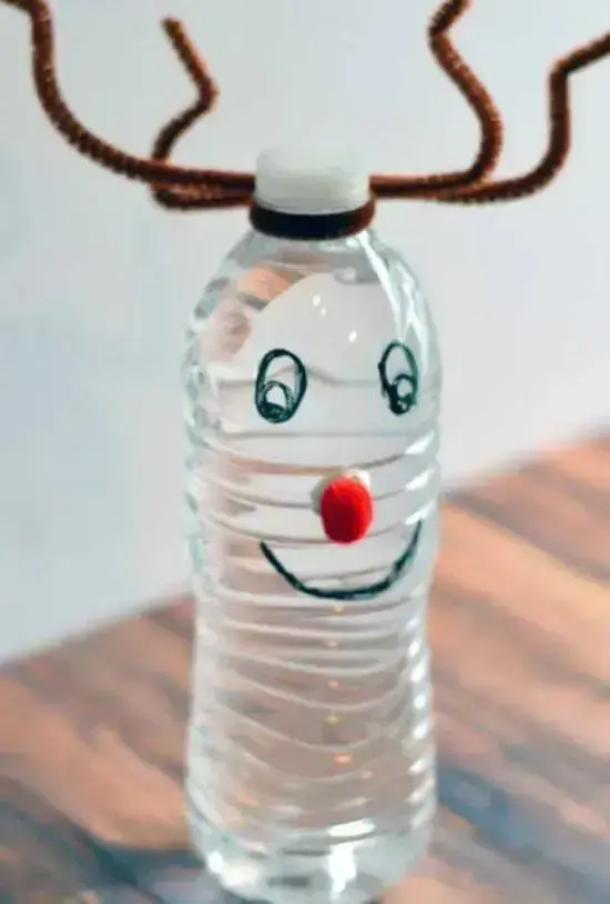 Artesanato de natal para garrafa de água