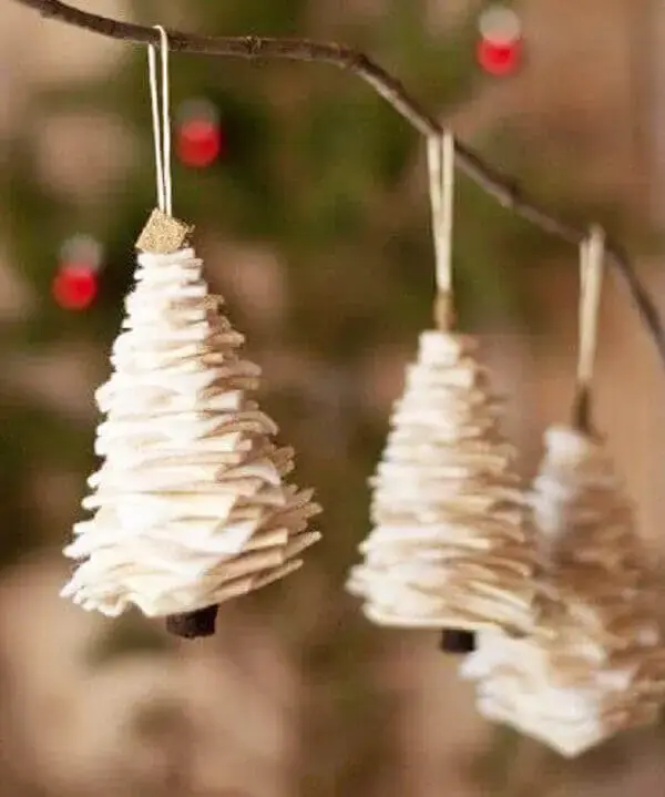 Decoração de natal simples e barata enfeite para pendurar em árvore