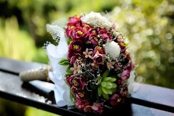 Flores artificiais buquê para noivas