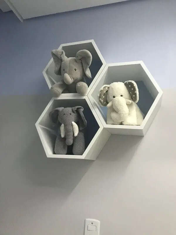 Nichos para quarto de bebê com elefantinhos