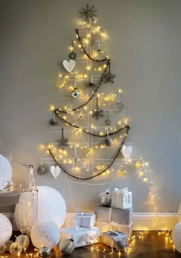 luzes de natal para decoração minimalista Foto Mariée