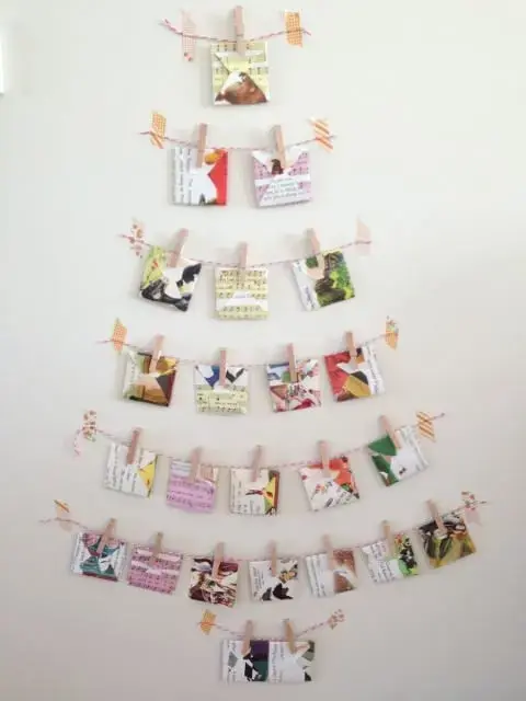 Árvore de natal artesanal com varais Foto de Pinterest