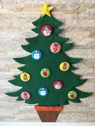 Árvore de natal artesanal de feltro Foto de Rosa Prendada