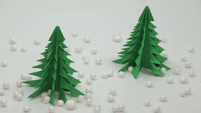 Árvore de natal artesanal de origami Foto de YouTube
