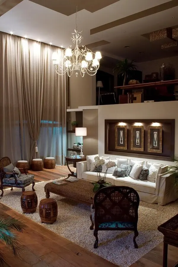 decoração sofisticada para casa com mezanino Foto Cissa Bonsi