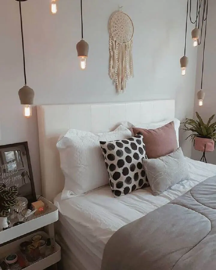 filtro dos sonhos para decoração de quarto moderno com pendentes Foto Pinterest