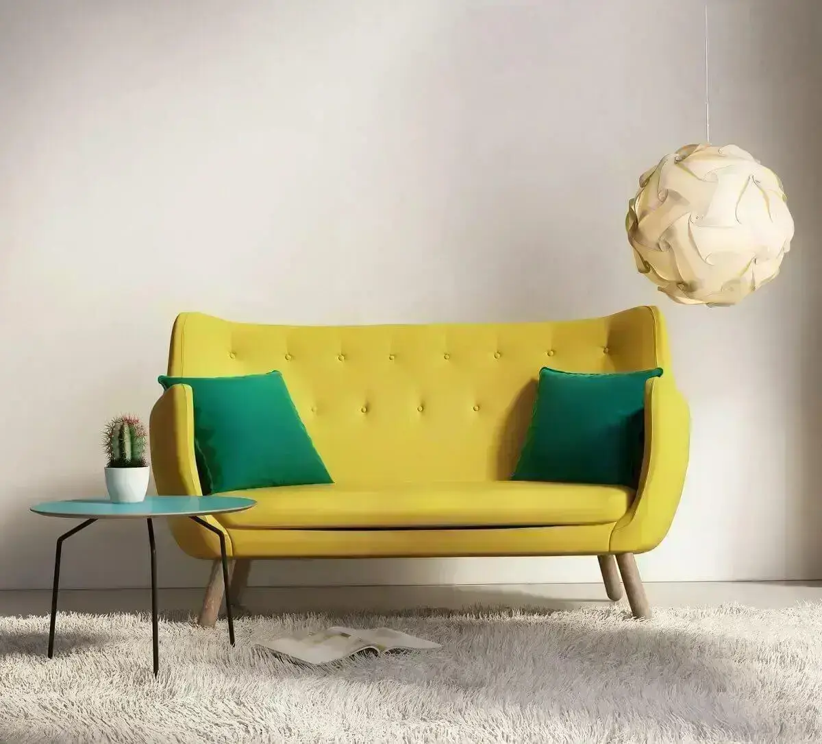 sofá pequeno para sala de estar com design moderno