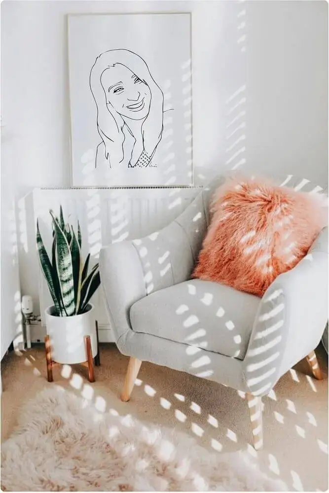 decoração com tapete felpudo branco Foto Pinterest