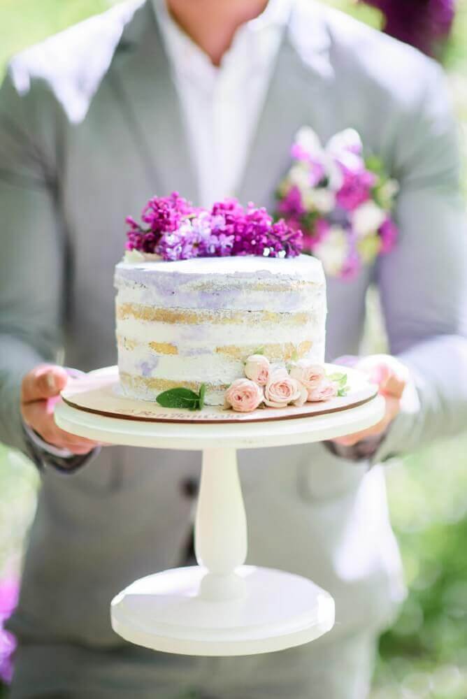 modelo de bolo simples para casamento Foto Wesele z klasą