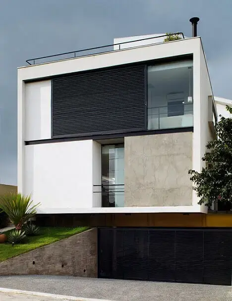 Casa duplex moderna com garagem subterrânea Projeto de FC Studio