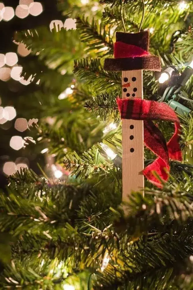 artesanato com palito de picolé para árvore de natal Foto Pinterest