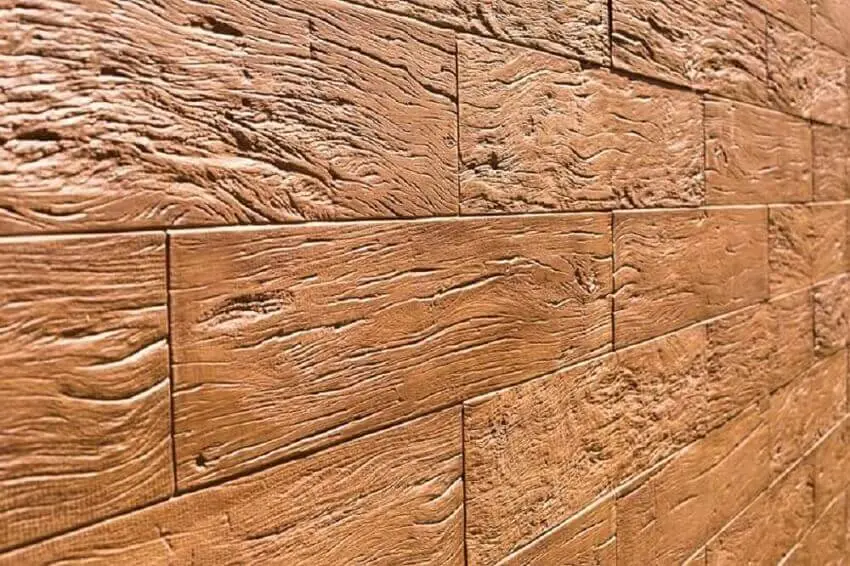 parede com revestimento 3d que imita madeira - coleção madeira