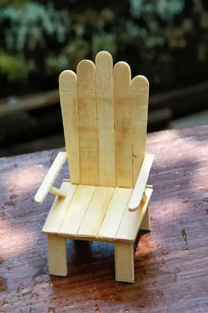 pequena cadeira feita artesanato com palito de picolé Foto Wiring Diagram
