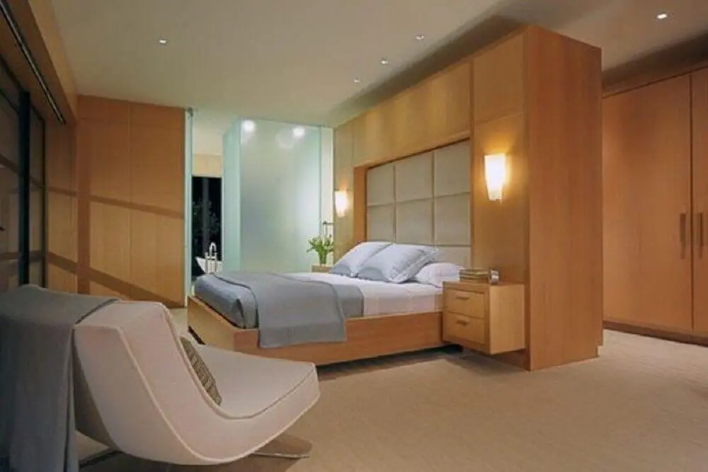 quartos de casal modernos com decoração neutra Foto De Meza + Architecture