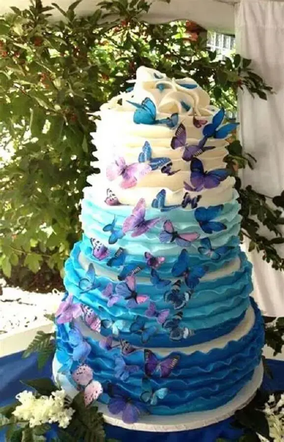 bolos de aniversário decorados com várias borboletas Foto Air Freshener