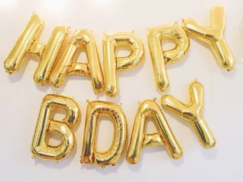 birthday decoration with golden balloons Photo Air Freshener