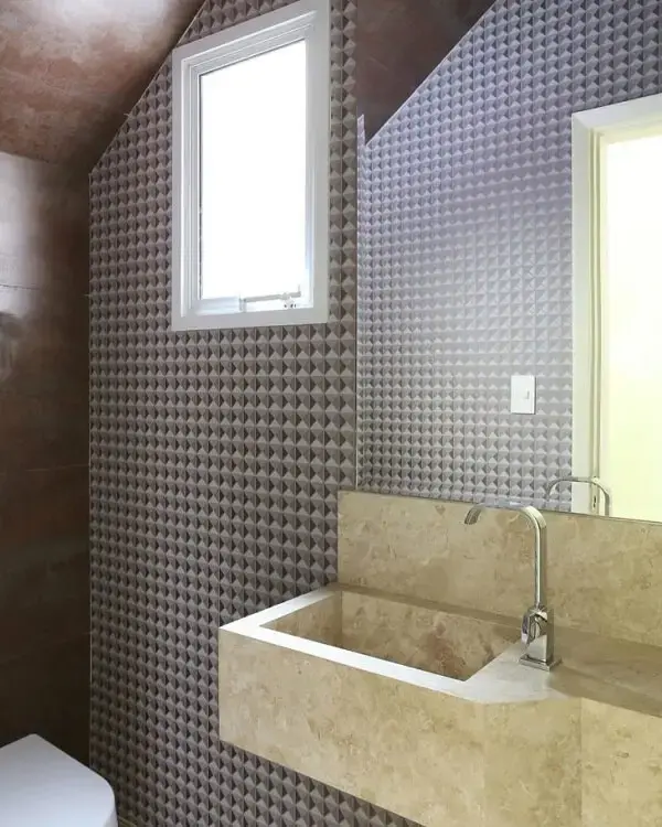Papel de parede para lavabo geométrico