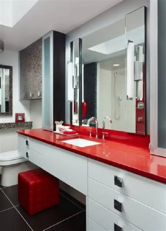 decoração para banheiro com bancada vermelha Foto Air Freshener