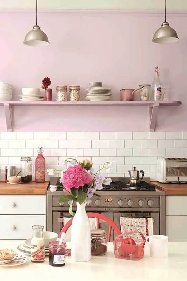Cor lilás na decoração de cozinha