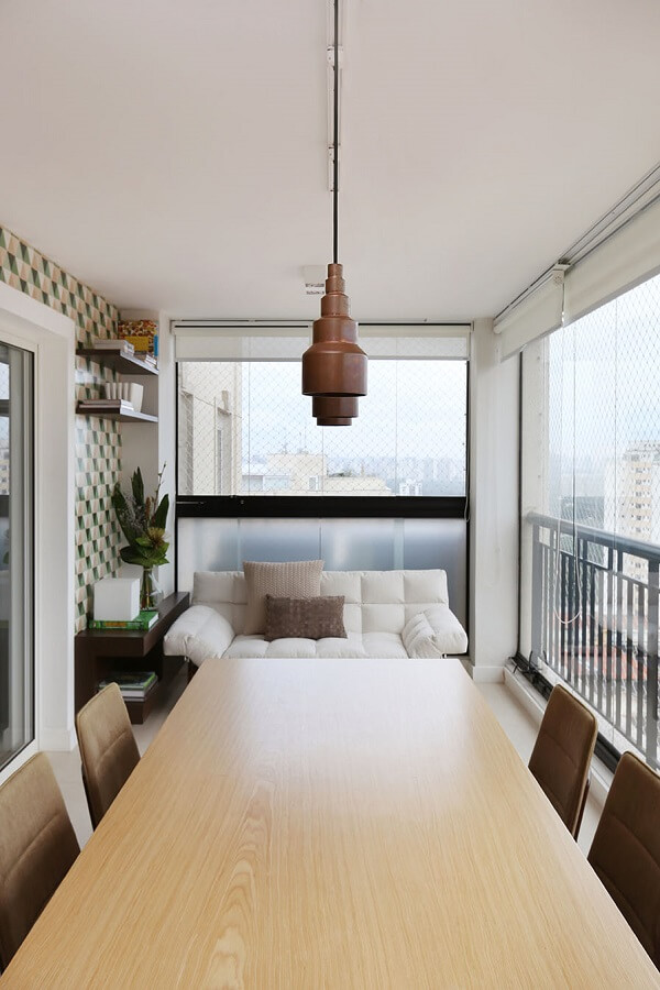 Cortina de vidro para apartamento moderno