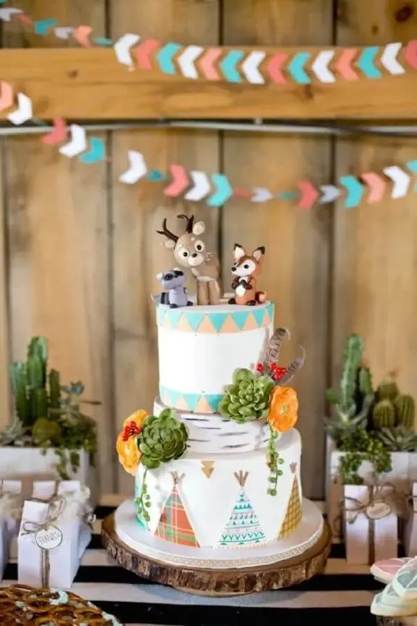 bolo de festa de aniversário com tema raposinha Foto Air Freshener