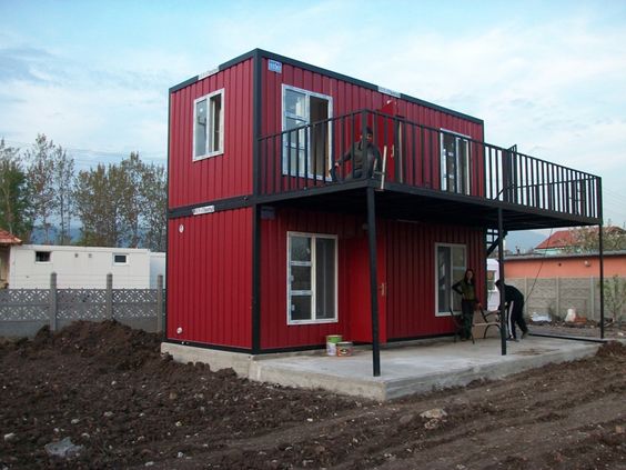 Casa container moderna e colorida