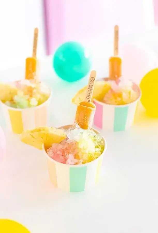 birthday party food decorated in pastel shades Photo Aww Sam